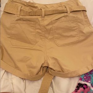 High Rise Yellow Shorts